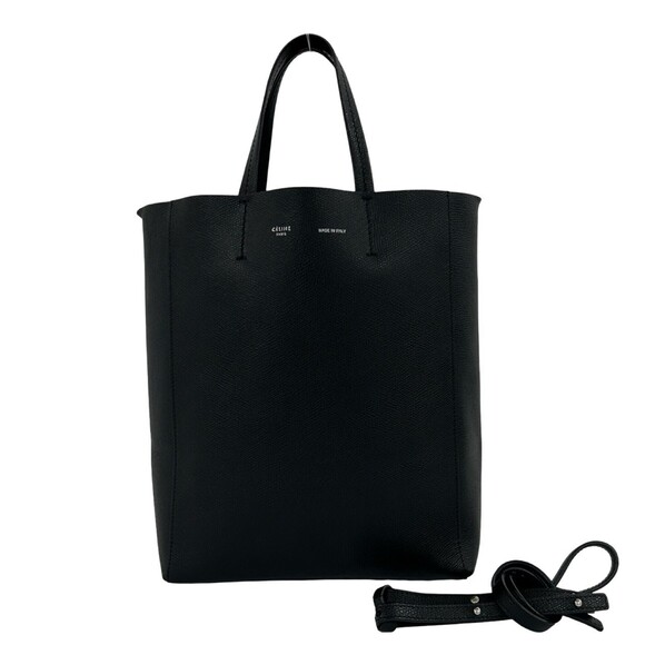 CELINE Handbags - CELINE Vertical Cabas Small Leather 2-way Shoulder Bag, Handbag, Mini Tote Bl...